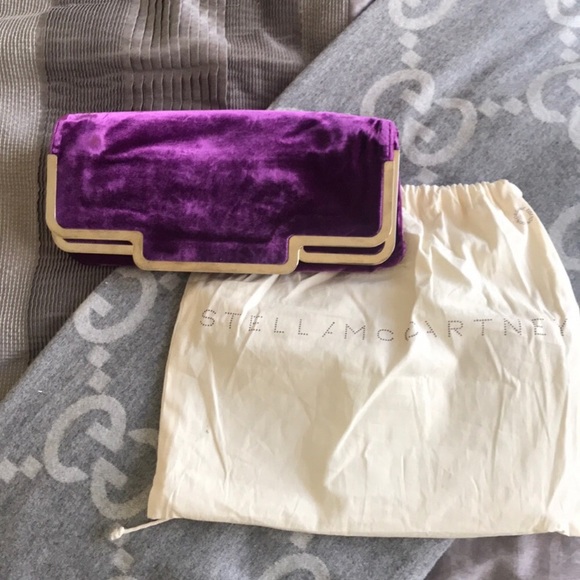Stella McCartney Handbags - Stella McCartney Purple Velvet Clutch